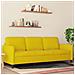 Divano A 3 Posti Giallo 180 Cm In Velluto - Foto miniatura 8