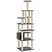 Lusso Casadino -  Albero Per Gatti Con Tiragraffi In Sisal Grigio Scuro 183 Cm - Foto miniatura 1