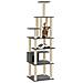 Lusso Casadino -  Albero Per Gatti Con Tiragraffi In Sisal Grigio Scuro 183 Cm - Foto miniatura 2