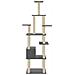 Lusso Casadino -  Albero Per Gatti Con Tiragraffi In Sisal Grigio Scuro 183 Cm - Foto miniatura 4