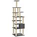 Lusso Casadino -  Albero Per Gatti Con Tiragraffi In Sisal Grigio Scuro 183 Cm - Foto miniatura 5