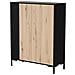 MERCI cassettiera 100 x 40 x 129 cm nero /rovere artistan - Foto miniatura 1
