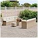 Set di Divani da Giardino  11 Pezzi con Cuscini Beige Polyrattan Acacia, Divano da Giardino  per 2 Persone con Ripostiglio & Cuscini Beige Polyrattan, Set da Giardino  3 Pezzi con Cuscini Beige Polyrattan Acacia - Foto miniatura 3