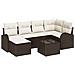 Set di Divani da Giardino 6 Pezzi con Cuscini Grigio Polyrattan - Foto miniatura 1