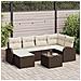 Set di Divani da Giardino 6 Pezzi con Cuscini Grigio Polyrattan - Foto miniatura 2