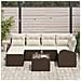 Set di Divani da Giardino 6 Pezzi con Cuscini Grigio Polyrattan - Foto miniatura 3