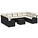 Set Divano da Giardino 9 Pezzi con Cuscini Brown Polirattan - Foto miniatura 1