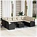 Set Divano da Giardino 9 Pezzi con Cuscini Brown Polirattan - Foto miniatura 2