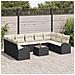 Set Divano da Giardino 9 Pezzi con Cuscini Brown Polirattan - Foto miniatura 3