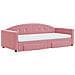 Divano Letto Estraibile con Cassetti Rosa 90x200 cm Velluto - Foto miniatura 3