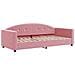 Divano Letto Estraibile con Cassetti Rosa 90x200 cm Velluto - Foto miniatura 4