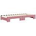 Divano Letto Estraibile con Cassetti Rosa 90x200 cm Velluto - Foto miniatura 5