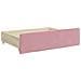 Divano Letto Estraibile con Cassetti Rosa 90x200 cm Velluto - Foto miniatura 6