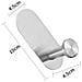 Ganci Appendiabiti Singoli In Acciaio Inossidabile, 2 Pezzi, Senza Foratura, Finitura Spazzolata Silver - Foto miniatura 4