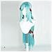 Parrucca Cosplay Azzurro Cielo - Fibra Ad Alta Temperatura 100cm, Misura Regolabile Per Giochi Di Ruolo Anime - Foto miniatura 3