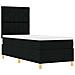 Letto a molle con materasso Nero 80 x 200 cm Tessuto - Foto miniatura 6