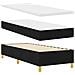 Letto a molle con materasso Nero 80 x 200 cm Tessuto - Foto miniatura 7