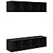 Mobile TV da Parete 4 pcs Rovere nero 37 x 37 x 72 cm - Foto miniatura 1