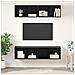 Mobile TV da Parete 4 pcs Rovere nero 37 x 37 x 72 cm - Foto miniatura 2