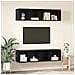 Mobile TV da Parete 4 pcs Rovere nero 37 x 37 x 72 cm - Foto miniatura 4