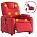 Poltrona Massaggio Elettrica Reclinabile Rosso Similpelle - Foto miniatura 1