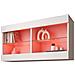 Komodee Tivoli Horizontal 100 Vetrina Sospesa, Bianco/bianco, Illuminazione Led Multicolore Rgb, Larghezza 100 Cm X Altezza 50 Cm X Profondità 29 Cm, Per Soggiorno, Sala Da Pranzo - Foto miniatura 3