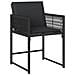 Set da Pranzo per Giardino 5 pcs Nero polyrattan - Foto miniatura 6