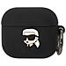 Airpods 3 Custodia In Silicone Karl Head 3d Luxury Antiurto, Nero - Foto miniatura 1