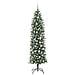 Albero di Natale Artificiale Sottile Verde e Bianco 210 cm - Foto miniatura 3