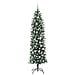 Albero di Natale Artificiale Sottile Verde e Bianco 210 cm - Foto miniatura 4