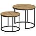 Set di tavolini rotondi VALORA - Stile industriale, gambe in rovere /nero x2 - Foto miniatura 1