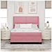 Letto a molle con testiera Rosa 140 x 200 cm Velluto - Foto miniatura 4