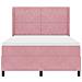 Letto a molle con testiera Rosa 140 x 200 cm Velluto - Foto miniatura 8