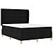 Letto con molle e materasso Grigio Scuro 90x190 cm Tessuto Nero - Foto miniatura 5