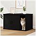 Casa per Gatti Nero 85 x 55 x 50 cm Legno multistrato - Foto miniatura 2