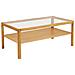 Tavolino Lourmarin-marrone-legno-110x60x45 Cm - Foto miniatura 1