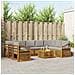 Set divani con cuscino 10 pcs Grigio Naturale e Chiaro - Foto miniatura 2