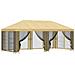 Gazebo con pareti laterali 6 x 3 m Crema Poliestere e Acciaio - Foto miniatura 1