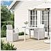 Sedie da pranzo da giardino 2 pcs Bianco PP - Foto miniatura 2