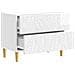 Comodino Bianco Lucido 62 x 34,5 x 48 cm Legno ingegnerizzato - Foto miniatura 2