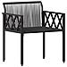 Set Mobili da Esterno 4 pcs Nero e Turchese polyrattan - Foto miniatura 7