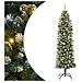 Albero di Natale Artificiale Sottile Verde e Bianco 240 cm - Foto miniatura 1