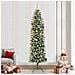 Albero di Natale Artificiale Sottile Verde e Bianco 240 cm - Foto miniatura 2