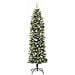 Albero di Natale Artificiale Sottile Verde e Bianco 240 cm - Foto miniatura 3