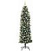 Albero di Natale Artificiale Sottile Verde e Bianco 240 cm - Foto miniatura 4