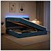 Letto con contenitore LED e materasso Blu Scuro 200 x 200 cm - Foto miniatura 2