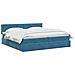 Letto con contenitore LED e materasso Blu Scuro 200 x 200 cm - Foto miniatura 3