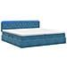 Letto con contenitore LED e materasso Blu Scuro 200 x 200 cm - Foto miniatura 9