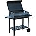Barbecue A Carbonella 60x40xh90cm Con Ripiani Laterali Griglia 512c - Foto miniatura 1