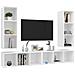 Mobile TV a Parete 4 pz Bianco in Truciolato - Foto miniatura 2
